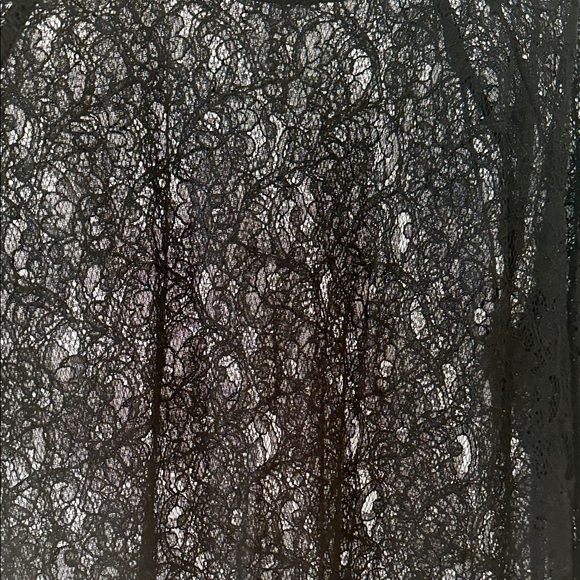LOFT Elegant Black Lace Top - Picture 3 of 3